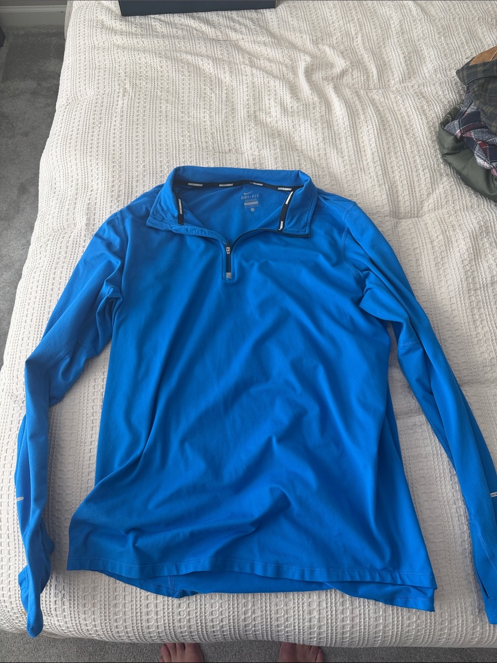 Nike Electric Blue Quarter-Zip Long Sleeve Pullover